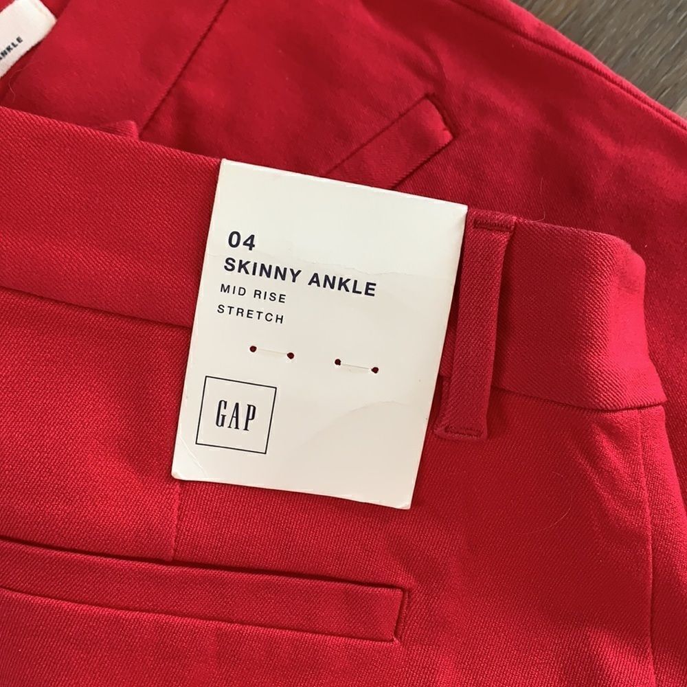 Gap sz4 Skinny Ankle Pants stretchy mid rise - Picture 3 of 6
